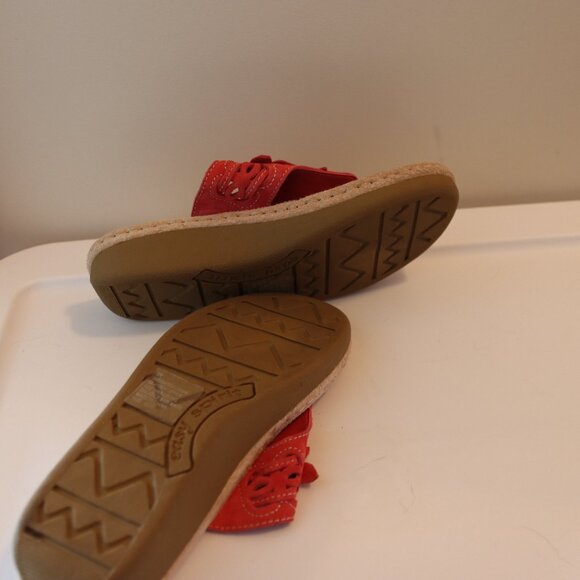 Easy Spirit Dreambeach Thong Sandal Leather Casual, Beach Floral Red Size 6M - Picture 7 of 12